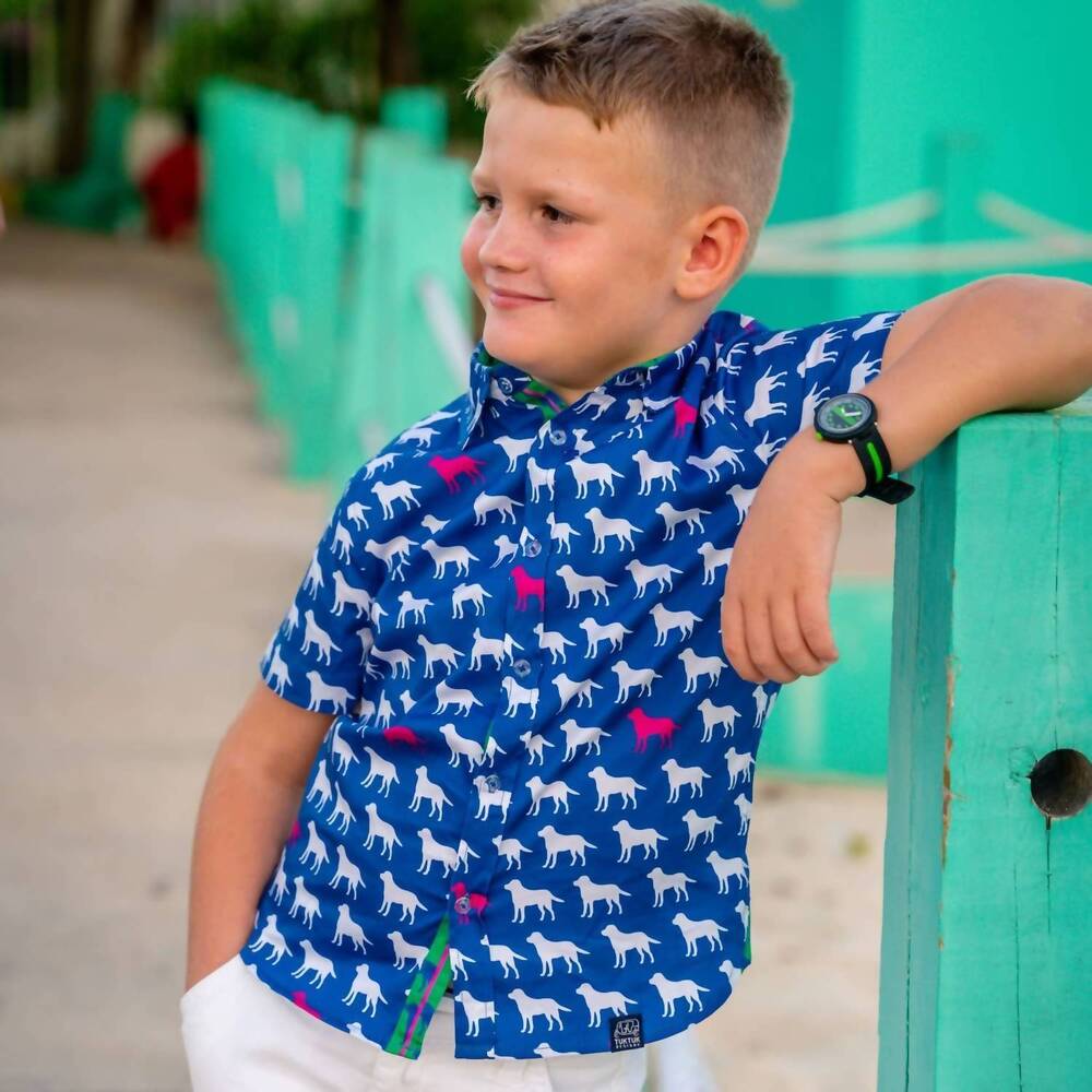 NEW TUKTUK DESIGNS labs short sleeve shirt in blue